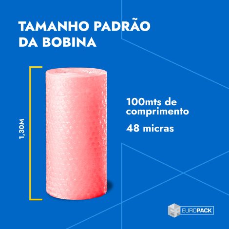 Bobina Bolha Antiestático Atco 1,30m x 100m