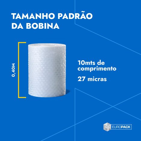 Bobina Bolha 40cm x 10m micra 27