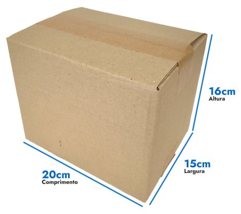 Caixa de papelão 20 x 15 x 16 cm - N7