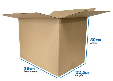 Caixa de papelão 38 x 25,5 x 30 cm - N8