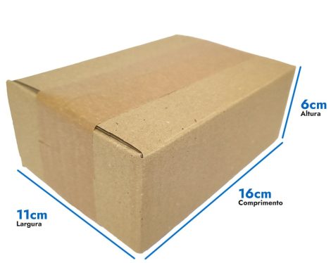 Caixa de papelão 16 x 11 x 6 cm - N10 - 1