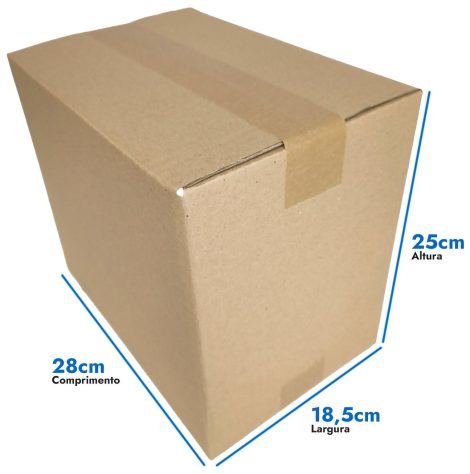 Caixa de papelão 28 x 18,5 x 25 cm - N15