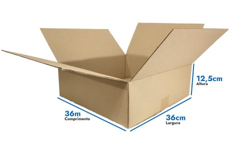 Caixa de papelão 36 x 36 x 12,5 cm - N17