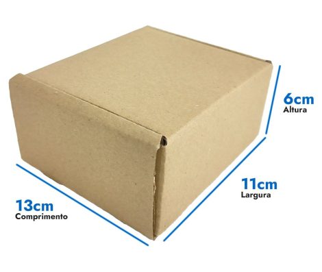 Caixa de papelão 13 x 11 x 6 cm - N18