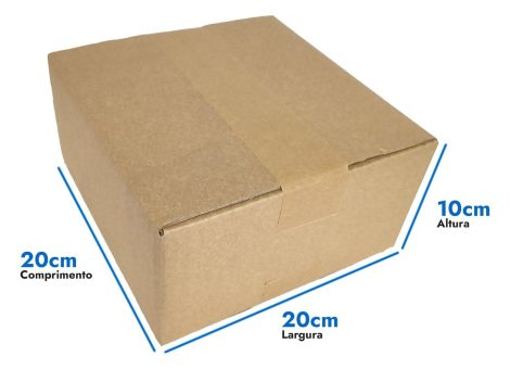 Caixa de papelão 20 x 20 x 10 cm - N21