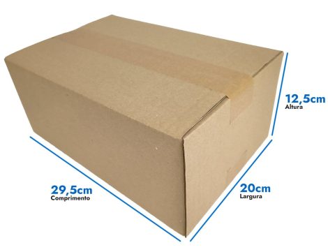 Caixa de papelão 29,5 x 20 x 12,5 cm - N22