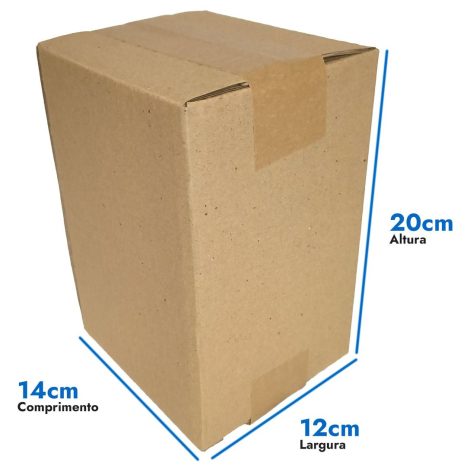 Caixa de papelão 14 x 12 x 20 cm - N26