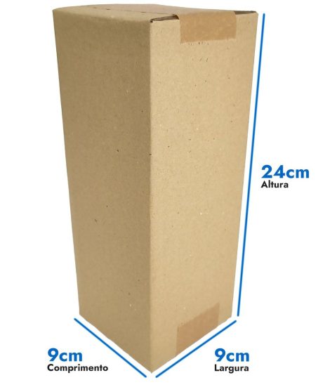 Caixa de papelão  9 x 9 x 24 cm - N32