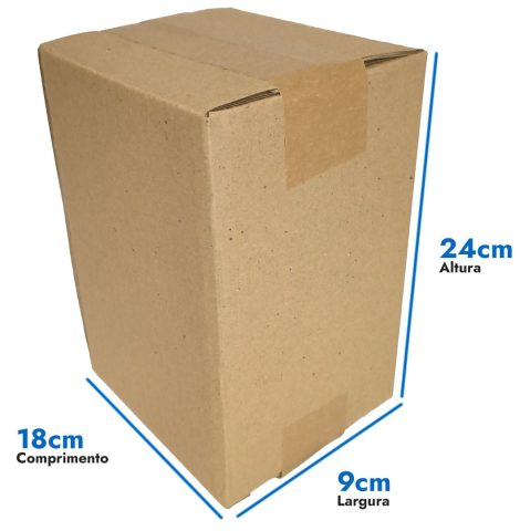 Caixa de papelão 18 x 9 x 24 cm - N33