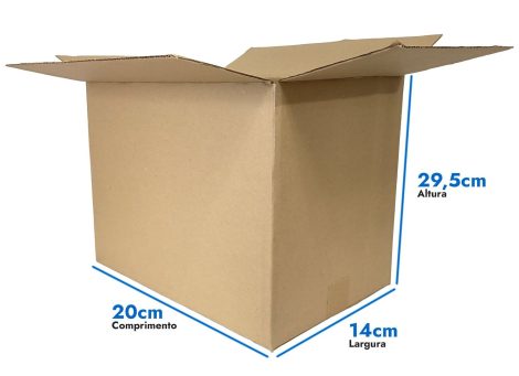 Caixa de papelão 20 x  14 x  29,5 cm - N34