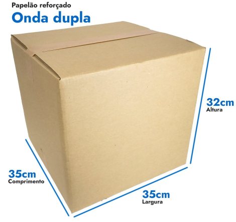 Caixa de papelão Reforçada 35 x 35 x 32 cm - B12R