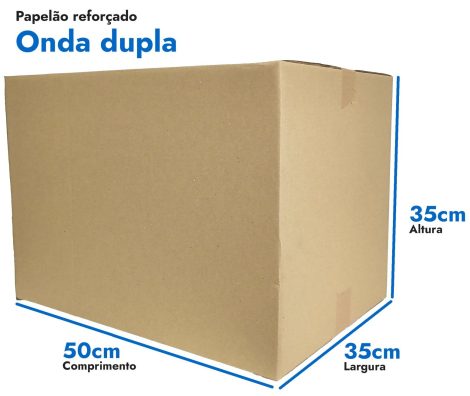 Caixa de papelão Reforçada 50 x 35 x 35 cm - N9R