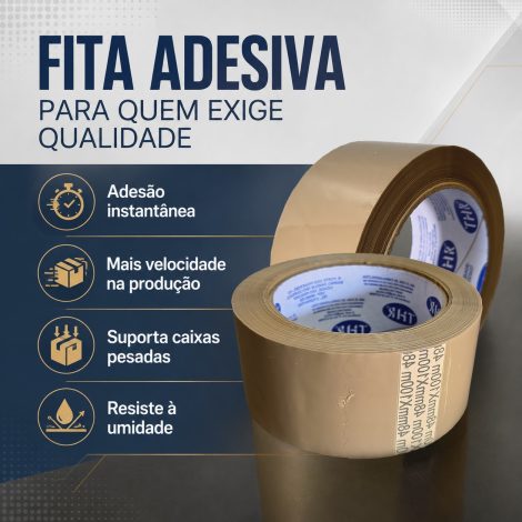 Fita Adesiva Hotmelt 48mm x 100m  marrom